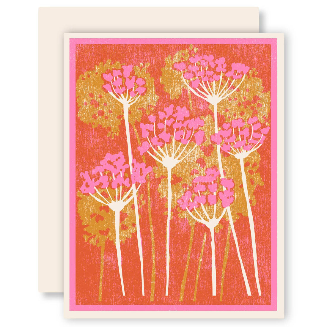 Pink & Gold Floral Card