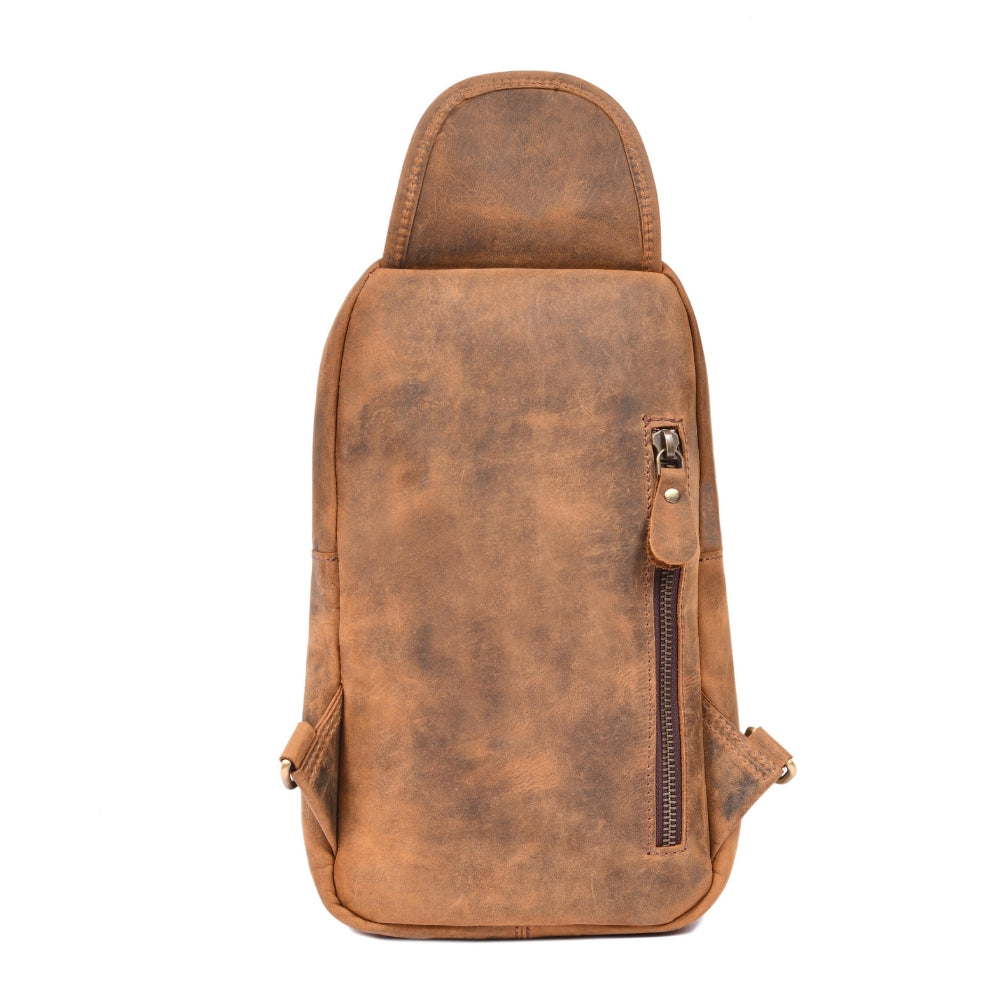 Distressed Leather Sling Bag