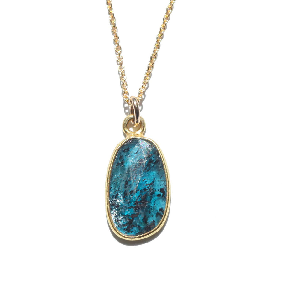 Blue Kyanite Gold Necklace