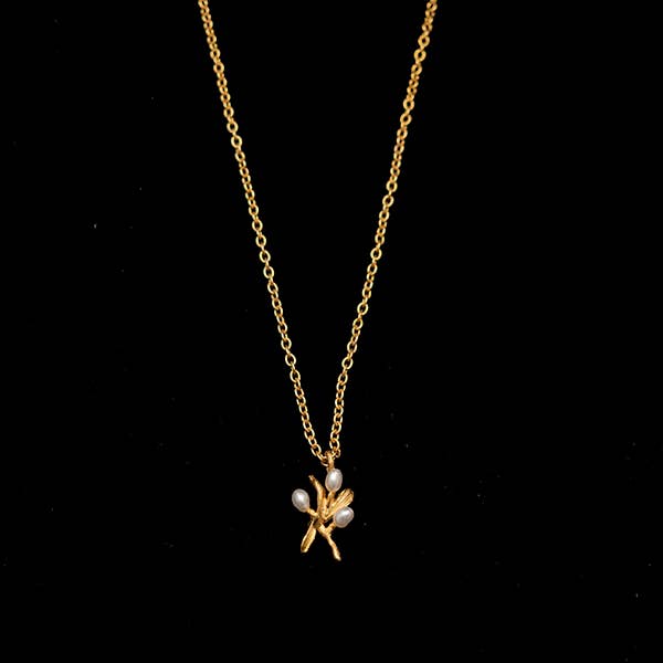 Night Willow Dainty Pendant Necklace