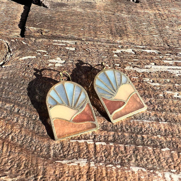 Landscapes Stained Glass Earrings