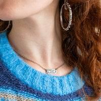 Peridot Inlay Geometric Necklace