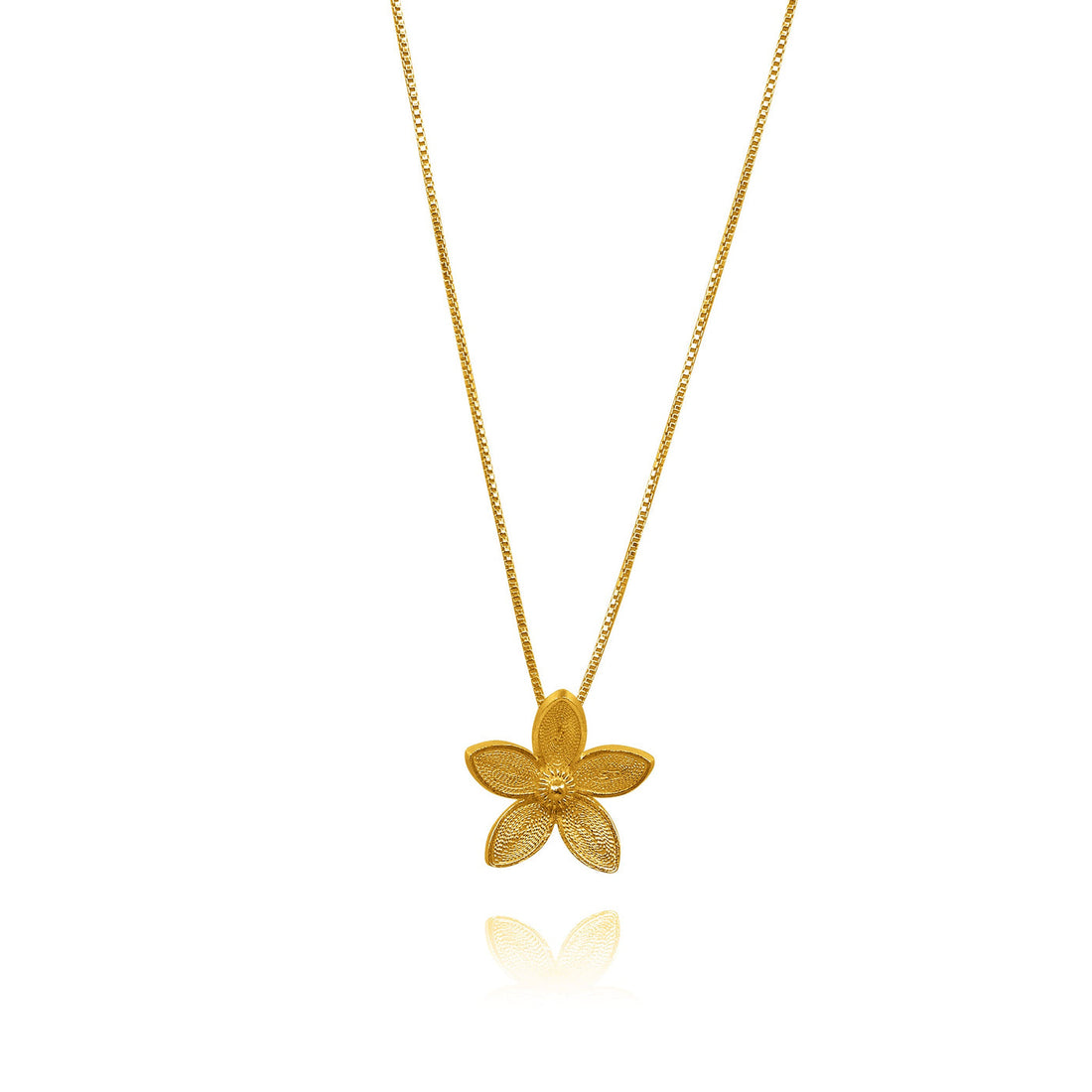 Apple Blossom Pendant Necklace | Gold