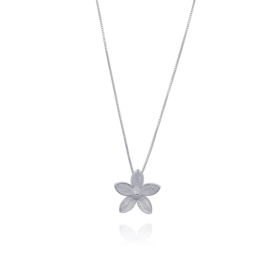 Apple Blossom Pendant Necklace | Silver