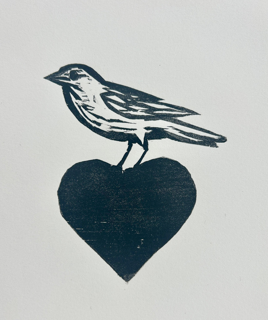 Bird Heart 8x10 | Woodblock Print