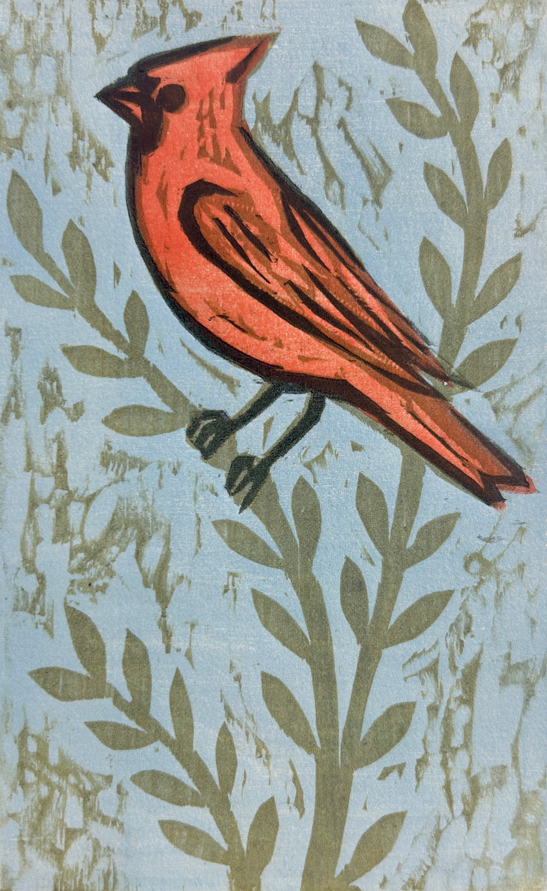 Cardinal #2 11x14 | Woodblock Print