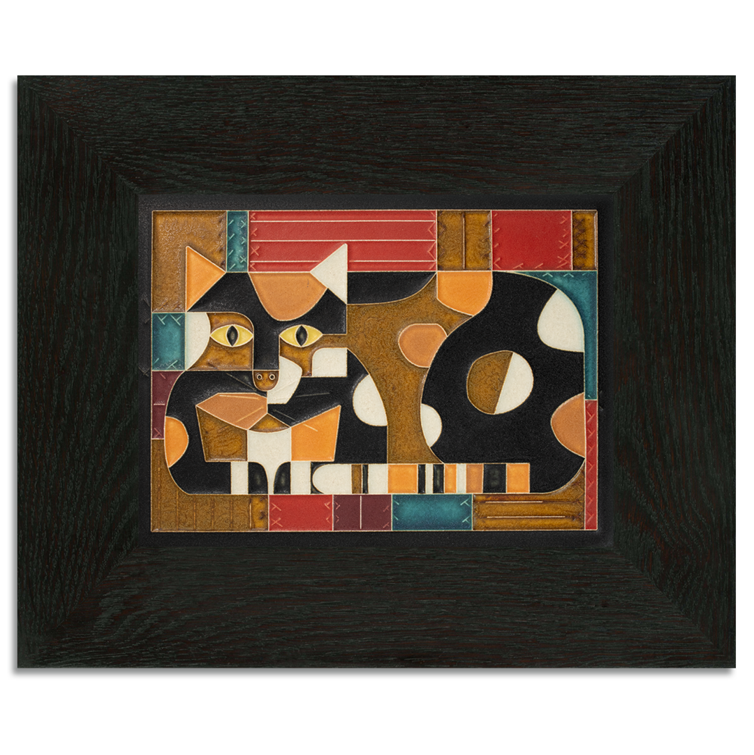 Motawi Crazy Quilt Cat - 6x8