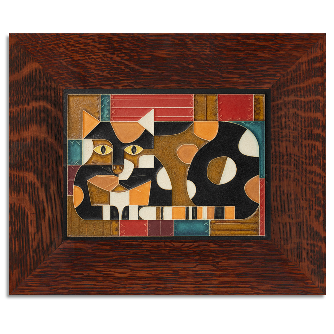 Motawi Crazy Quilt Cat - 6x8