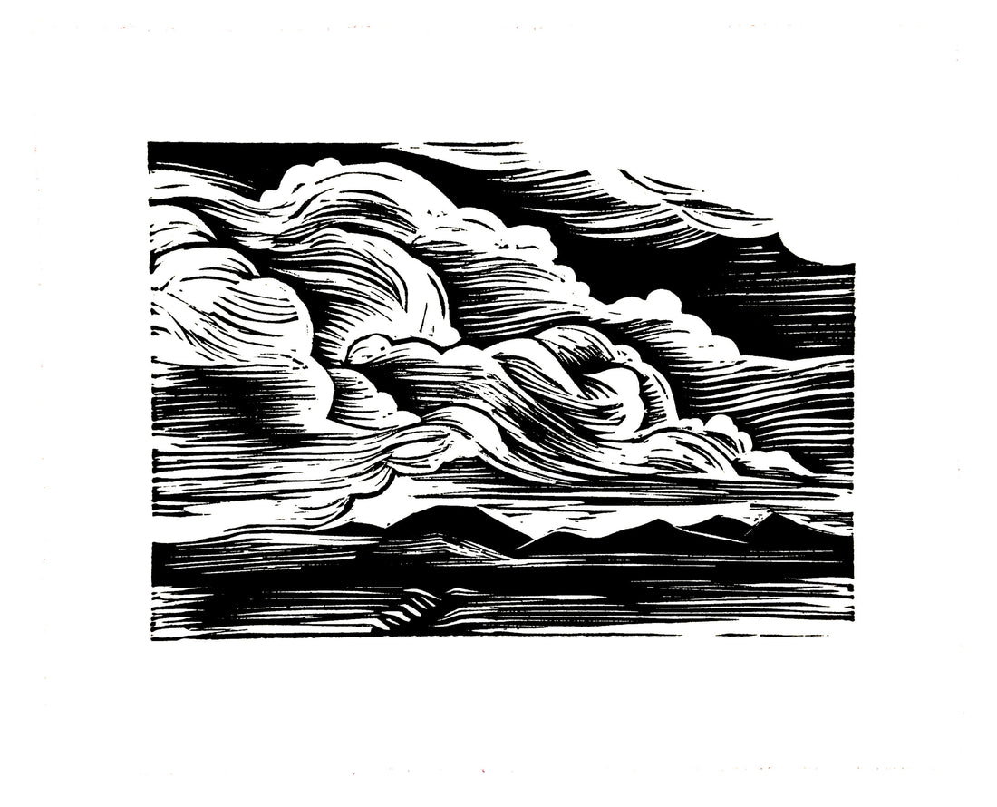 Cumulus 7.25x6 | Woodblock Print