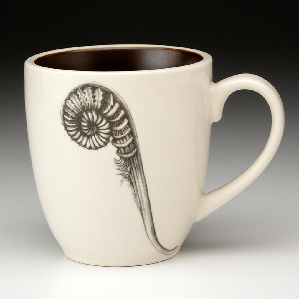 Coiled Wood Fern Mug | Brown