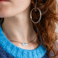 Studded Silver Hoop Earrings no. 2