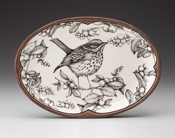 Hermit Thrush Small Oval Platter