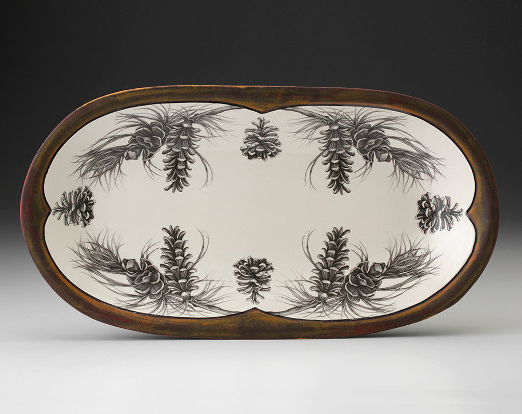 Pine Branch Rectangle Serving Dish