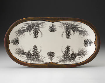 Pine Branch Rectangle Serving Dish