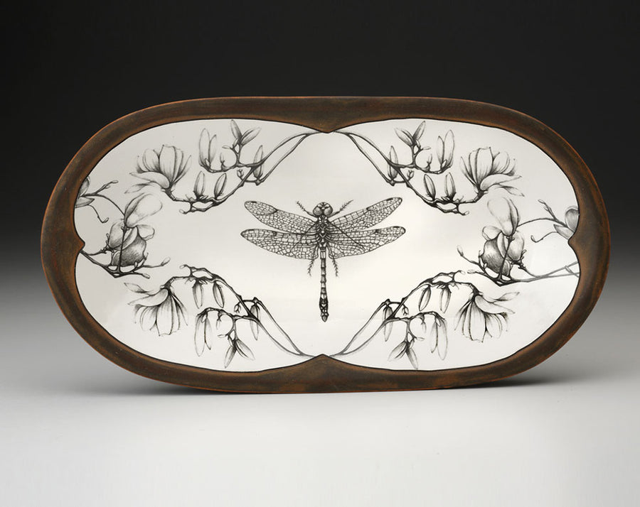 Dragonfly Branch Rectangle Serving Dish