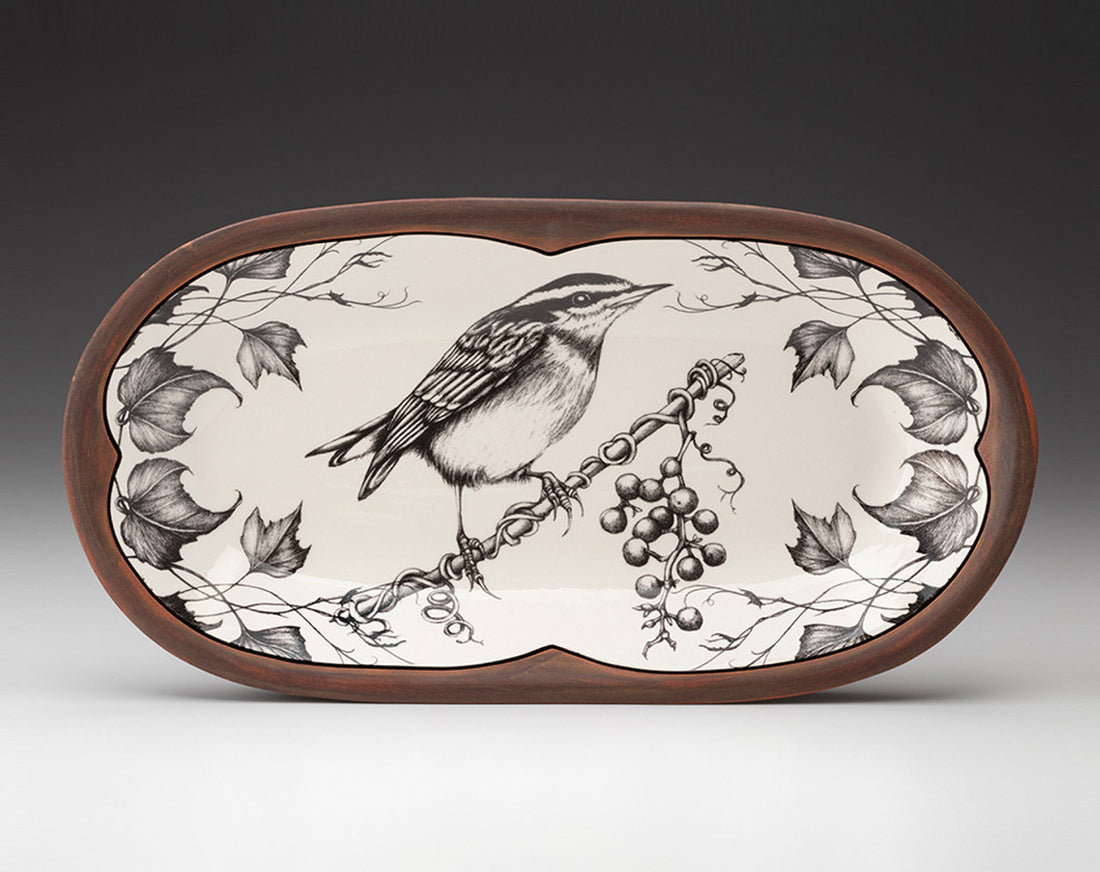 Nuthatch Rectangle Serving Dish | Brown