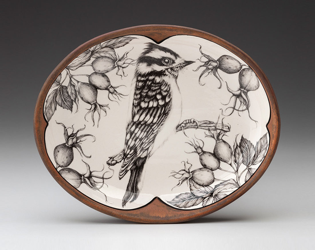 Woodpecker Small Serving Dish | Brown