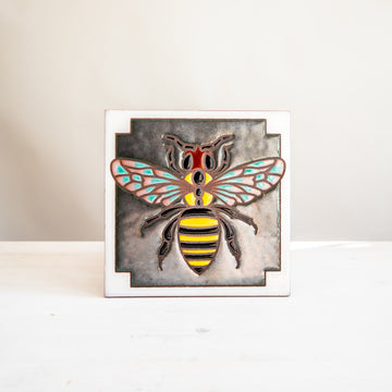 6x6 Bee - Silver Tile