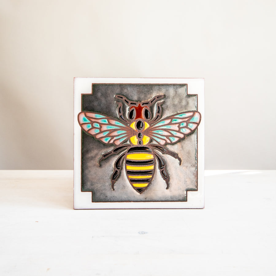 6x6 Bee - Silver Tile