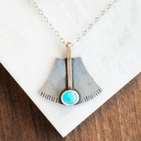 Royston Turquoise with Brass Bell Necklace