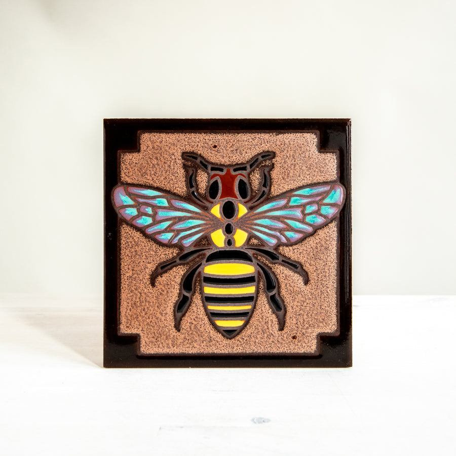 6x6 Bee - Copper Tile
