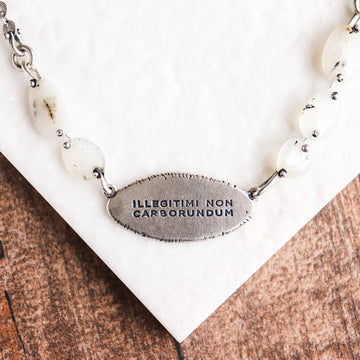 Dendritic Agate Horizontal Necklace