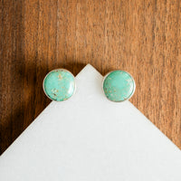 Blue Chilean Turquoise Stud Earrings