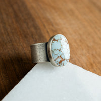 Size 8.5 | Sandhill Turquoise & Heart Cutout Ring