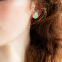 Blue Chilean Turquoise Stud Earrings