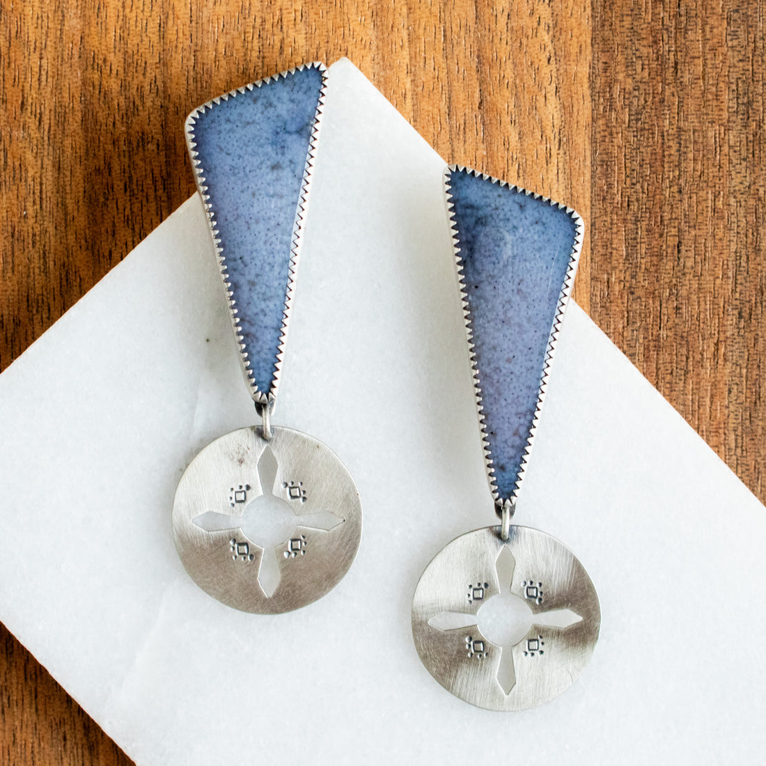 Grape Agate Western Stud Earrings