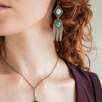 Turquoise Bar Drop Necklace