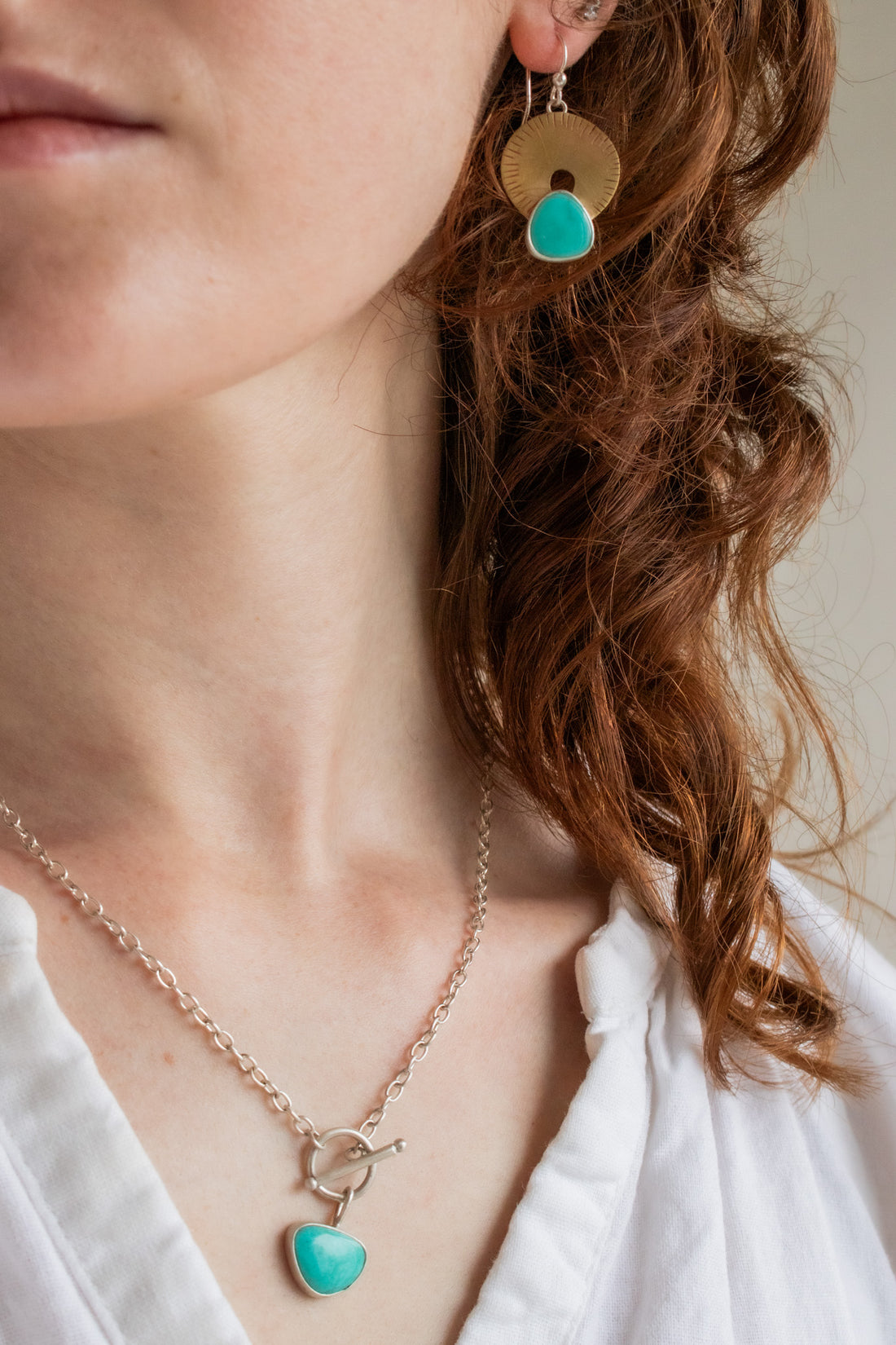 Chilean Turquoise Toggle Necklace
