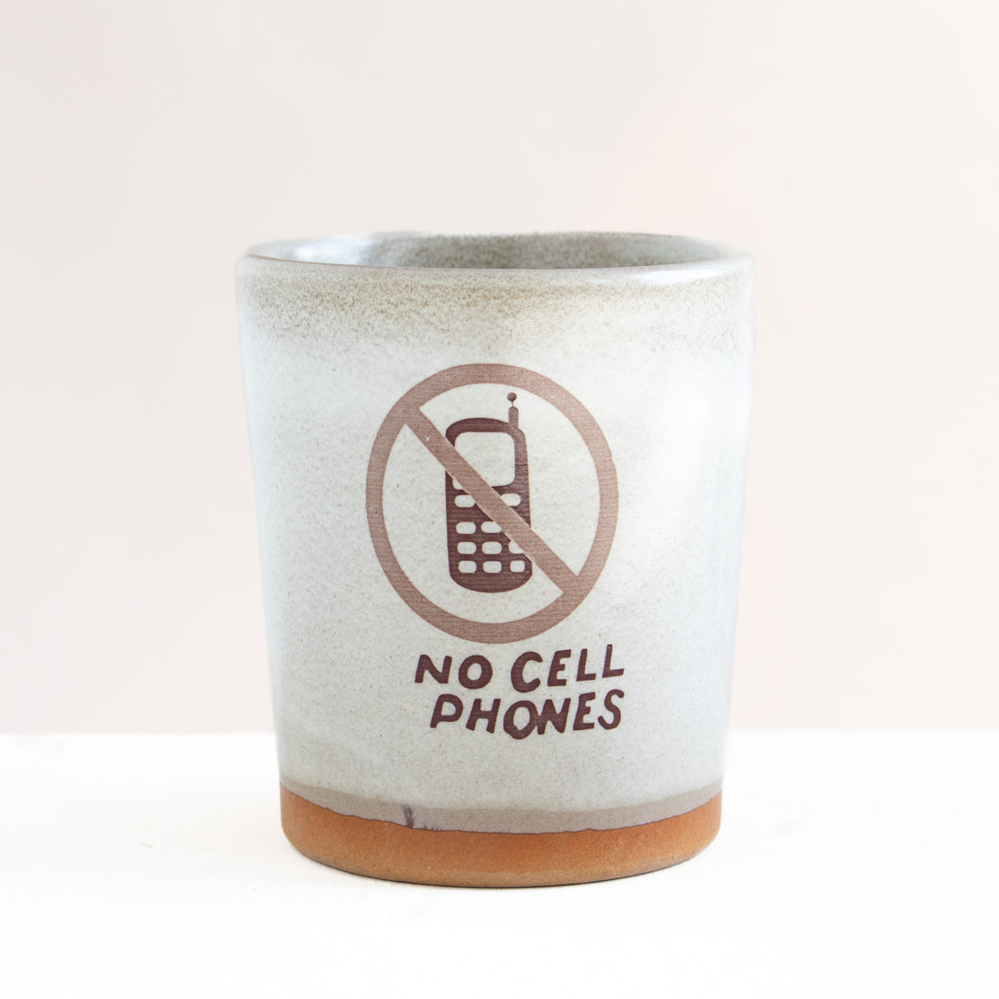 No Cell Phones Tumbler | Cream