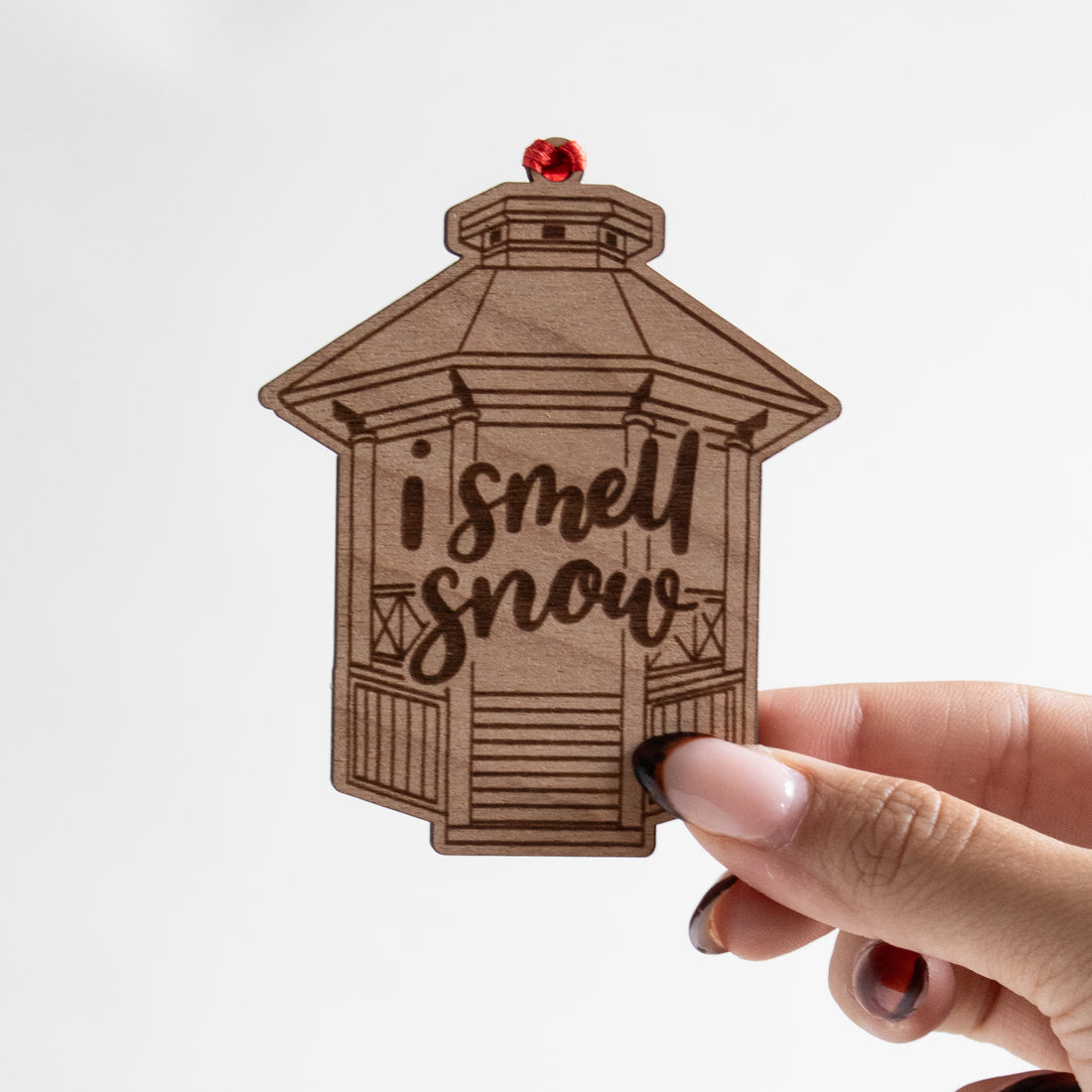 I Smell Snow Wooden Ornament
