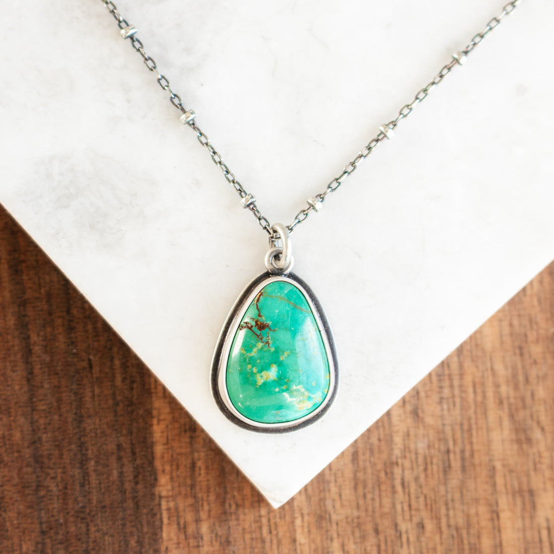 Royston Turquoise Beaded Chain Necklace