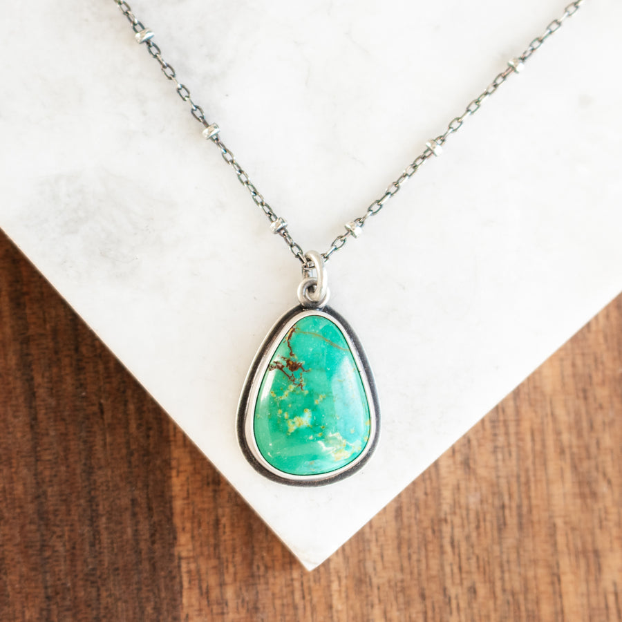 Royston Turquoise Beaded Chain Necklace