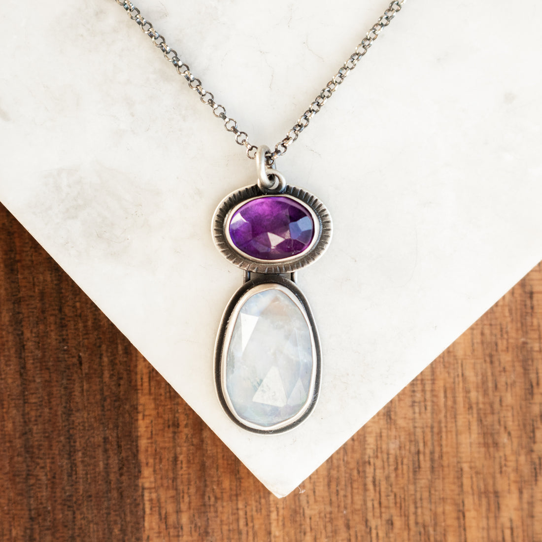 Amethyst & Moonstone Necklace