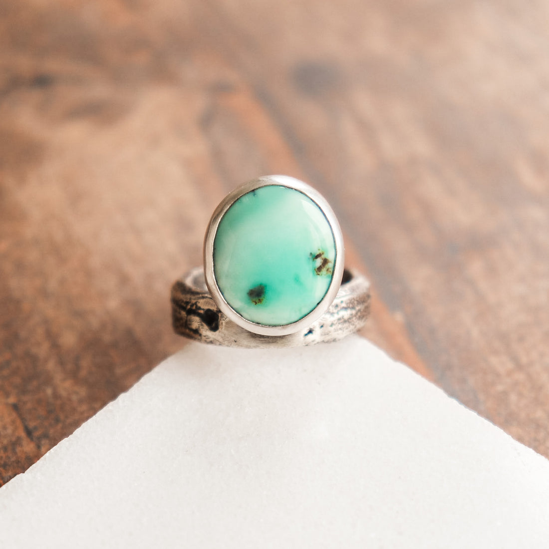 Size 5.5-6 | Turquoise Sand Cast Ring