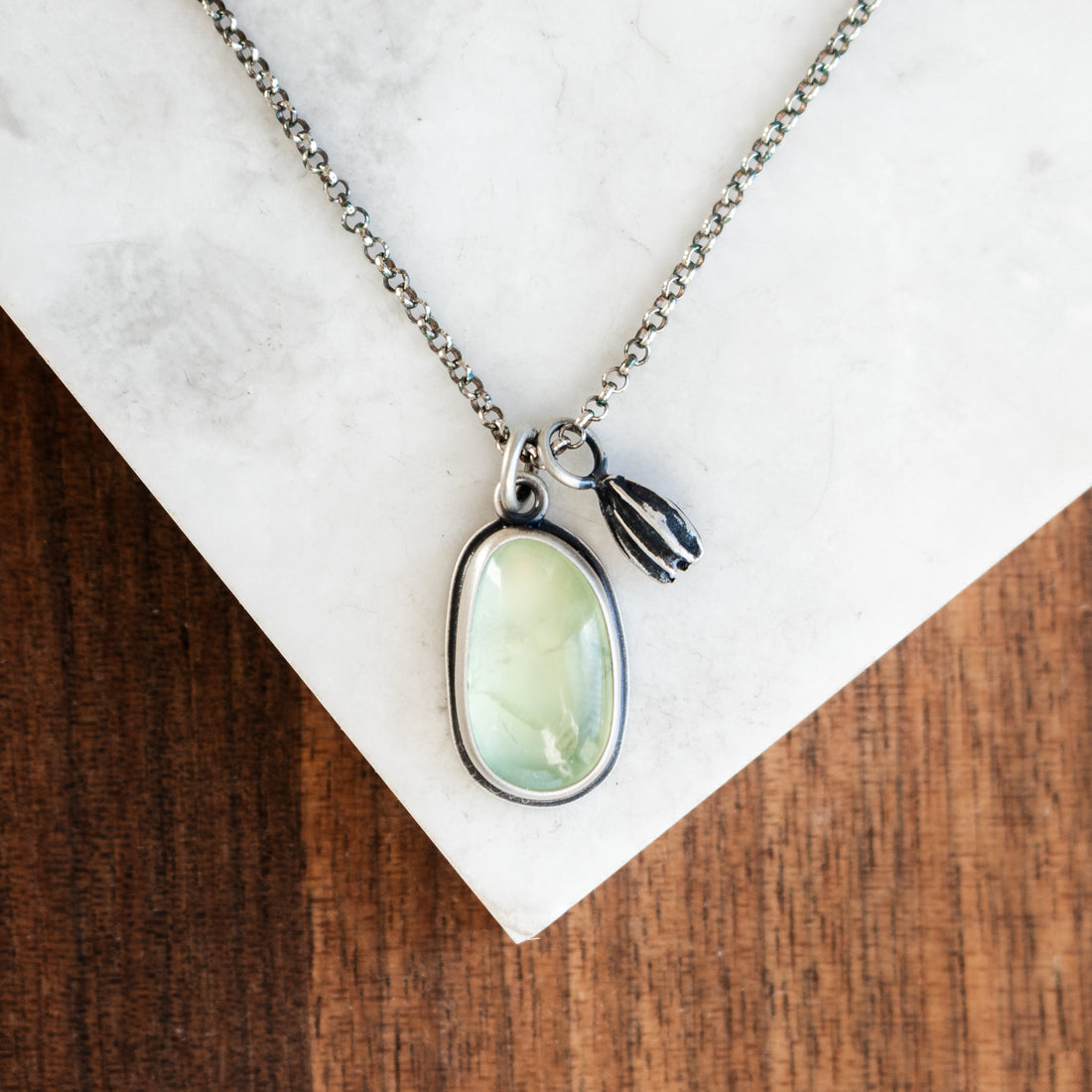 Prehnite with Pod Necklace no.1