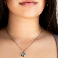 Moss Aquamarine 14k Gold Necklace