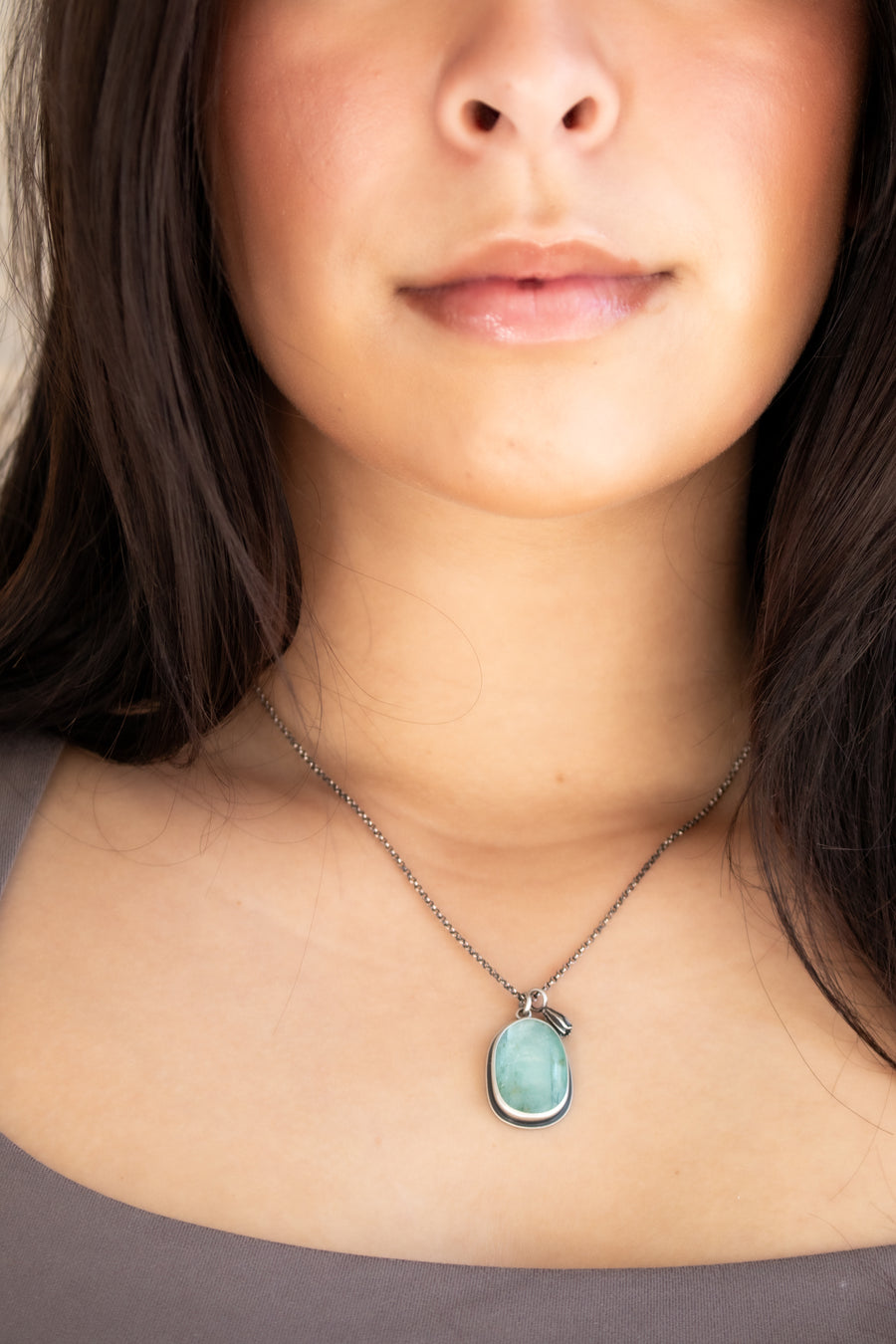Kyanite with Pod Necklace