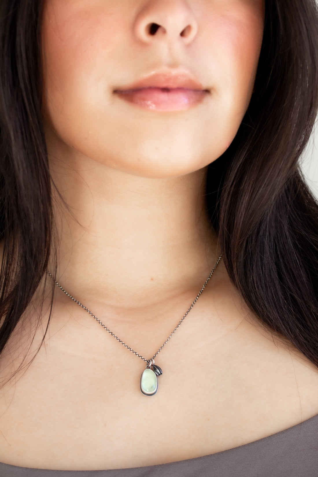 Prehnite with Pod Necklace no.1