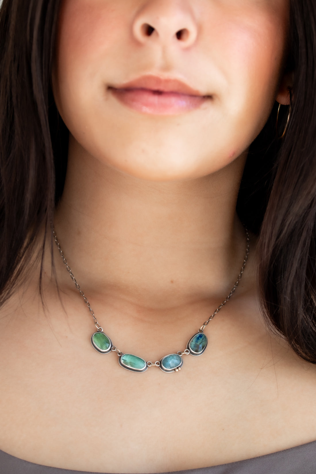 Four Stone Kyanite Necklace