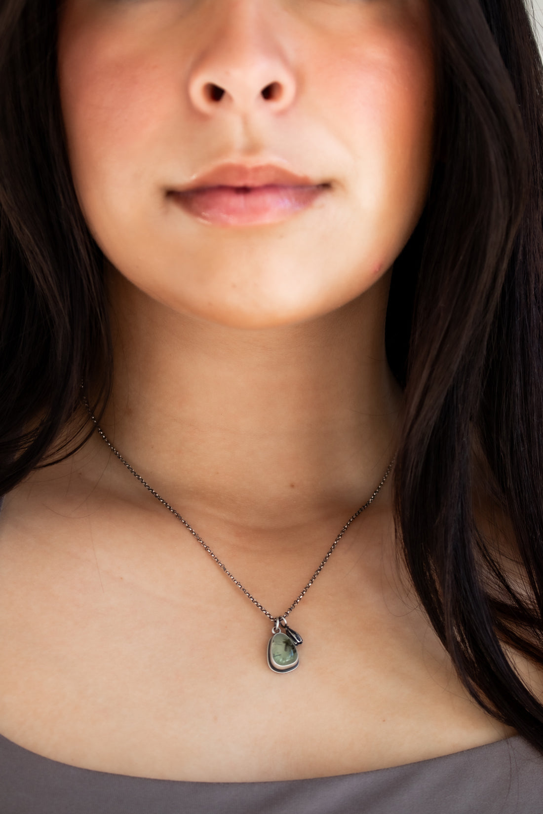 Prehnite with Pod Necklace no.2