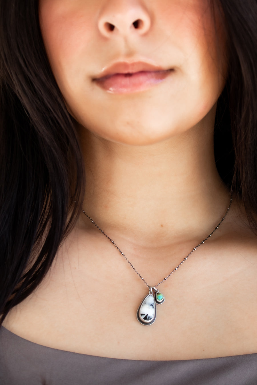 White Buffalo & Sierra Nevada Turquoise Necklace