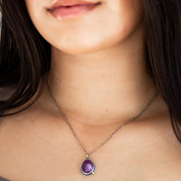 Purple Sapphire 14k Gold Necklace