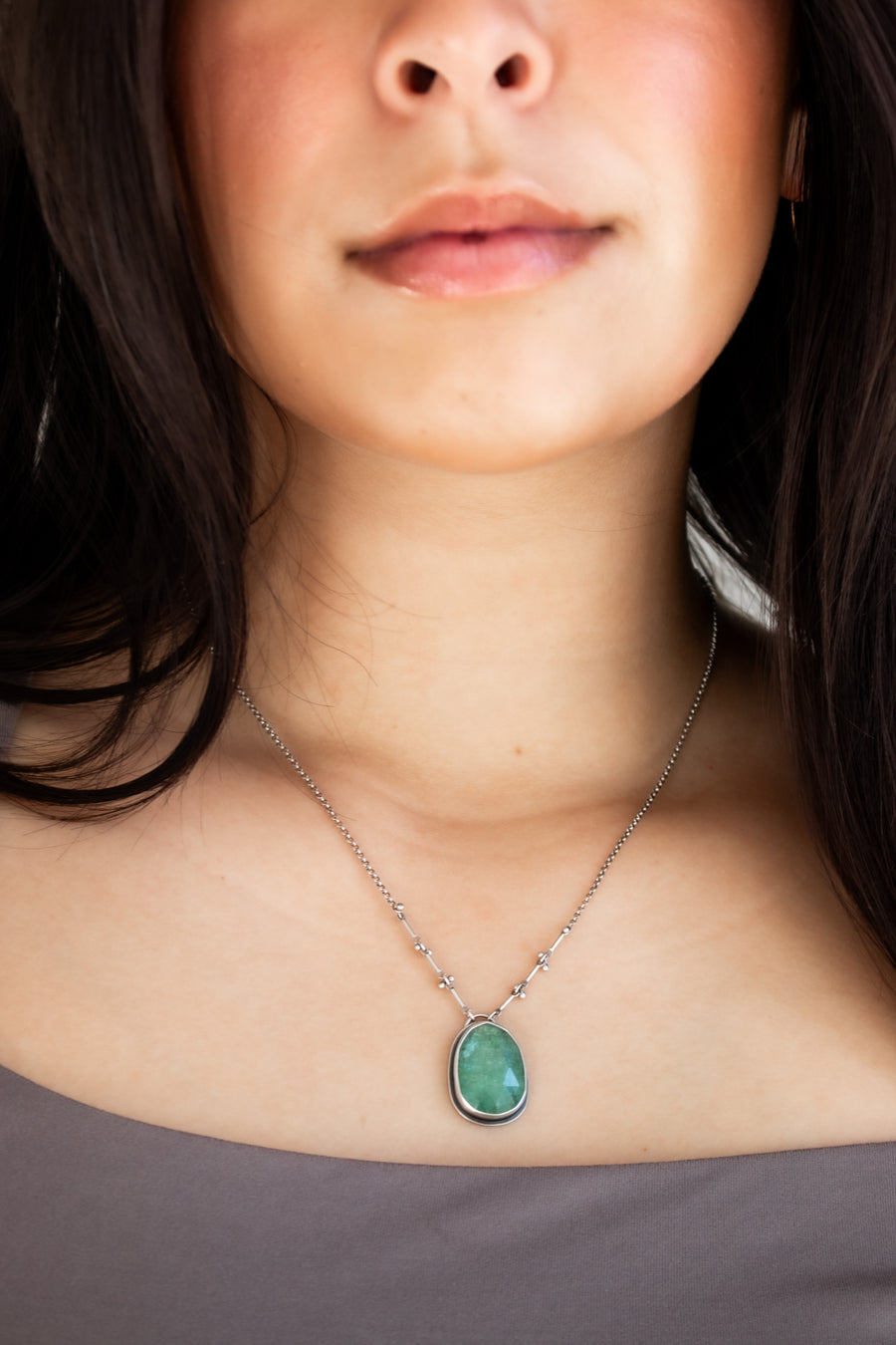 Kyanite Pinned Chain Necklace