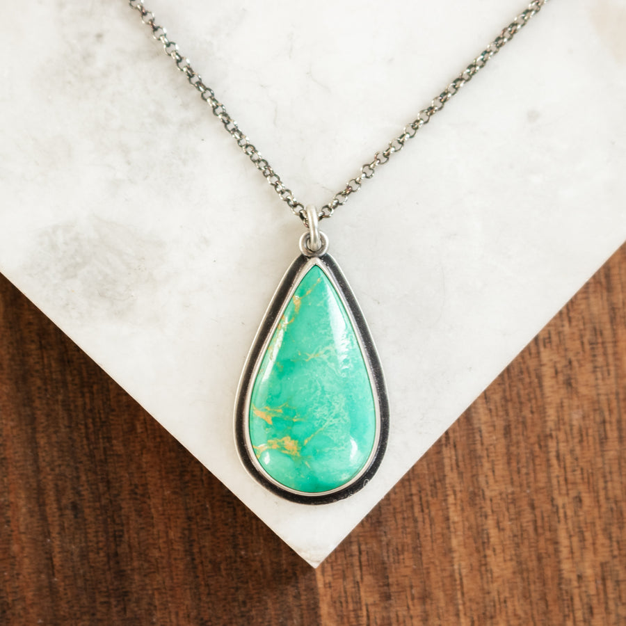 Royston Turquoise Teardrop Necklace