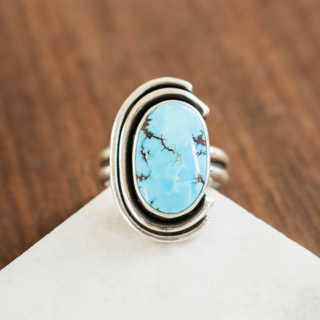Size 6.75 | Golden Hills Turquoise Art Deco Ring