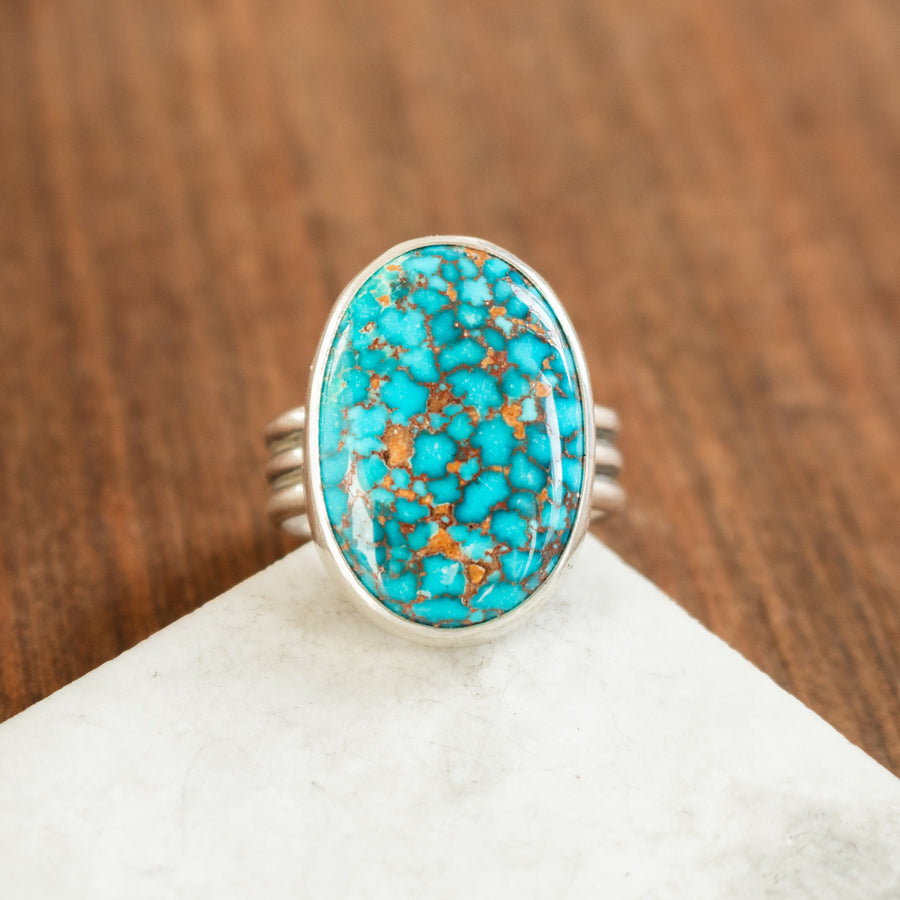 Size 8.5 | Catalina Turquoise Oval Ring